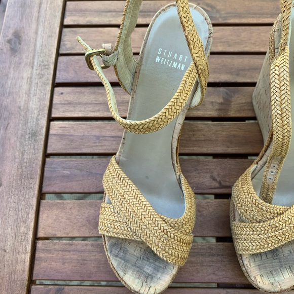 Stuart Weitzman Wedge Sandals 9.5 - Picture 4 of 9